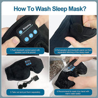Mask For Sleep Headphones Bluetooth 3D Eye Mask Music Play Sleeping Headphones with Built-in HD Speaker